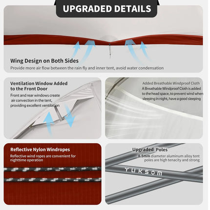 NATUREHIKE CLOUD UP™ PRO 2-PERSON ULTRALIGHT BACKPACKING TENT