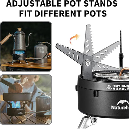 Naturehike 3-Burner Portable Gas Stove for IGT Table
