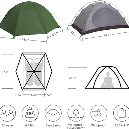 Naturehike Cloud River™ Pro 2-Person 4-Season Backpacking Tent