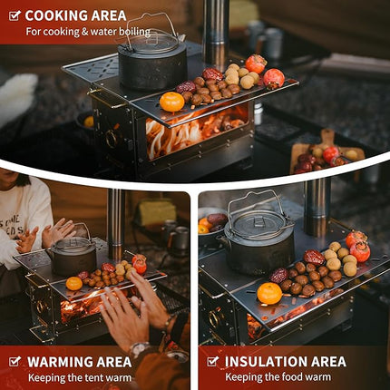 Naturehike Icefield Tabletop Hot Tent Stove with Chimney