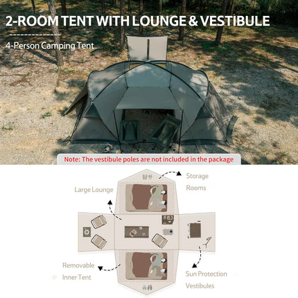 Naturehike Massif™ 4-Person Hot Tent