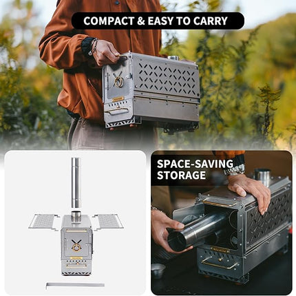 Naturehike Icefield Tabletop Hot Tent Stove with Chimney