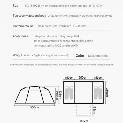 Naturehike Village 13 8-Person Instant Tent