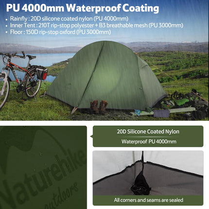 Naturehike CLOUD TREK™ 1-PERSON ULTRALIGHT BIKEPACKING TENT