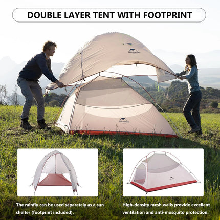 NATUREHIKE CLOUD UP™ 2-PERSON ULTRALIGHT BACKPACKING TENT