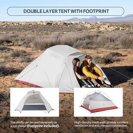 NATUREHIKE CLOUD UP™ 3-PERSON ULTRALIGHT BACKPACKING TENT