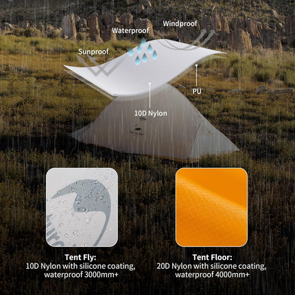 Naturehike Cloud Up™ EXT 2-Person Ultralight Backpacking Tent