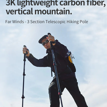 Naturehike Far Wind™ Three-section Telescopic Carbon Trekking Pole