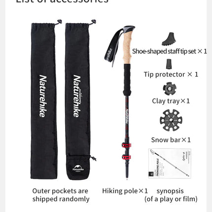 Naturehike Far Wind™ Three-section Telescopic Carbon Trekking Pole