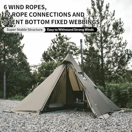 Naturehike Ranch Fire™ 4-Person Pyramid Hot Tent