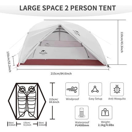 NATUREHIKE STAR RIVER™ 2-PERSON ULTRALIGHT BACKPACKING TENT
