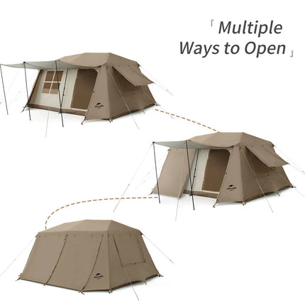 Naturehike Village™ 13 8-Person Automatic Cabin Tent – TIBLACK