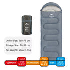 Naturehike Y150L Round Bottom Hooded Envelope Cotton Sleeping Bag