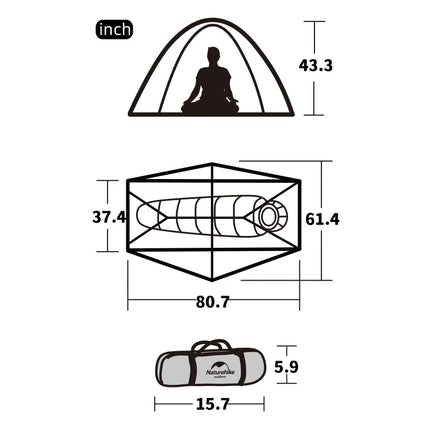 Naturehike CLOUD TREK™ 1-PERSON ULTRALIGHT BIKEPACKING TENT
