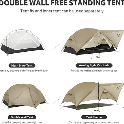 Naturehike Mongar™ UL 2-Person Ultralight Backpacking Tent